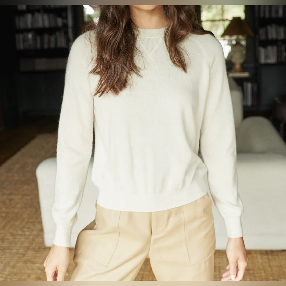 Quince Mongolian Shrunken Cashmere Sweatshirt in XS, NWT
